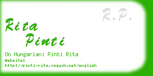 rita pinti business card